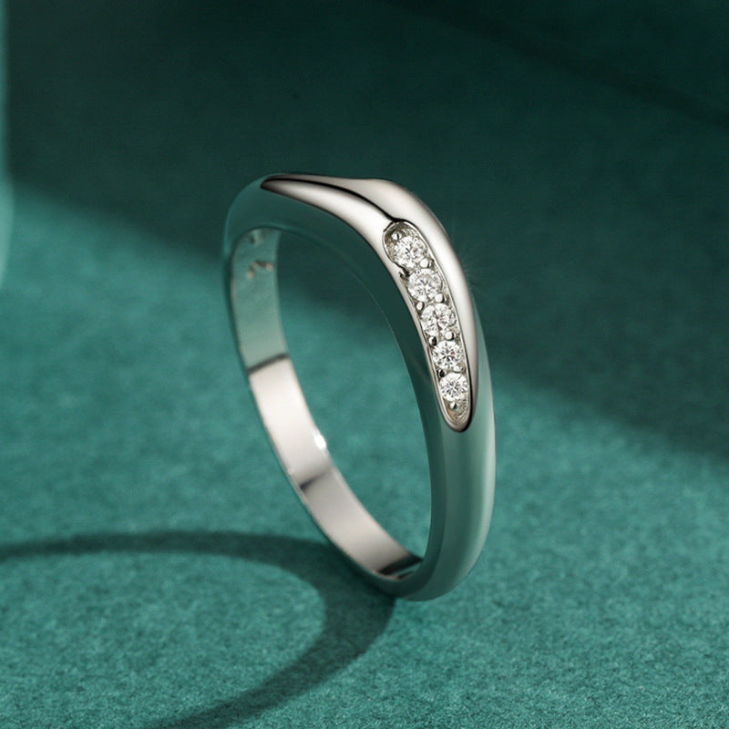 S925 Sterling Silver Micro-set Diamond Ring