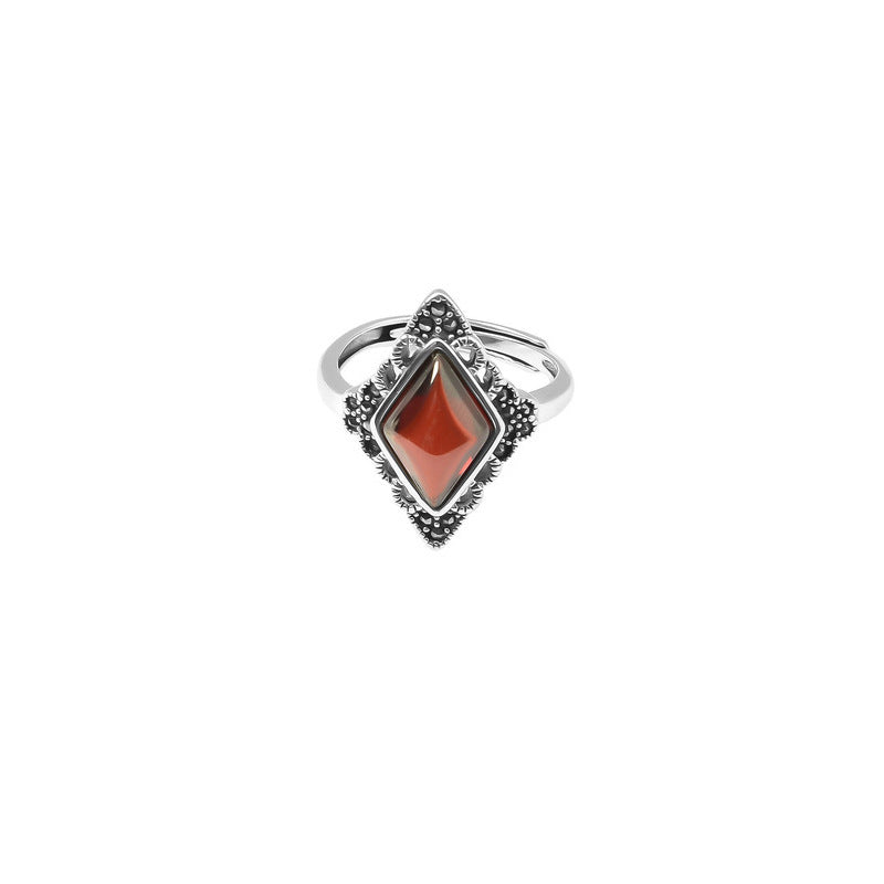 Retro Diamond Simple And Compact 925 Sterling Silver Ring