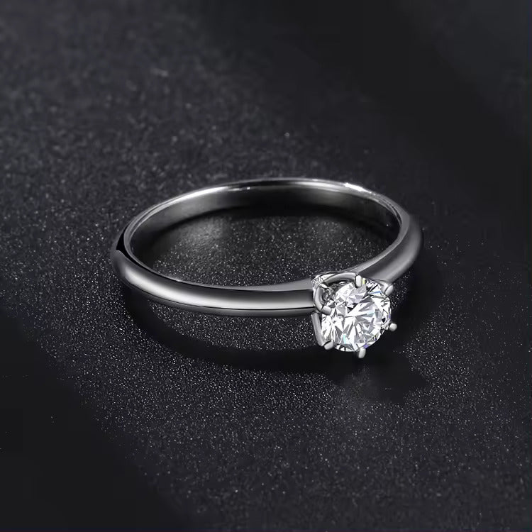 1 Lab Grown Diamond Engagement Ring, Round cut,  IGI Certified, Solitaire 6 Prong, 18k White Gold