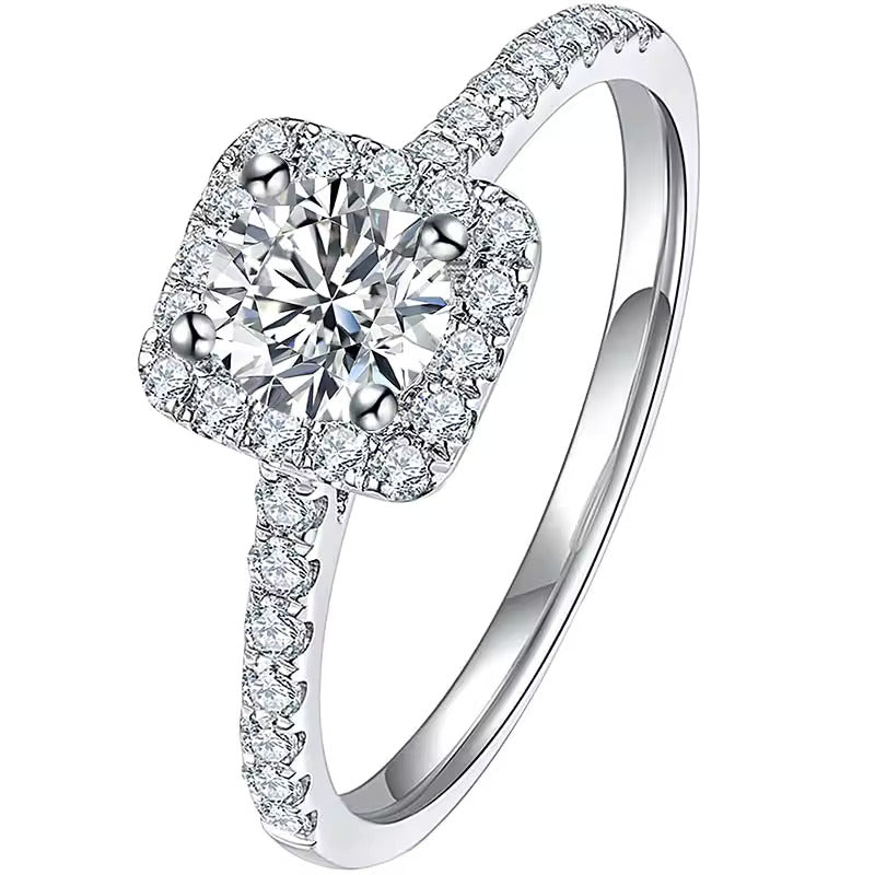 1 ct Lab-Grown Diamond Engagement Ring In 18k White Gold